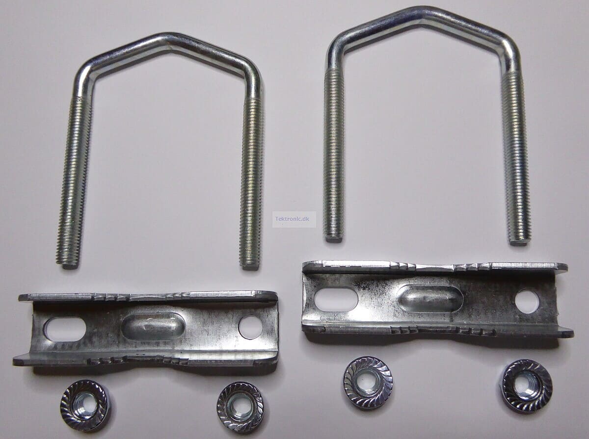 Balkon altan beslag Ø38 mm. højre. Monteringssæt medfølger. Kan monteres på op til Ø60 mm. rør