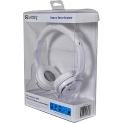 Sandberg Home'n Street Headset WhiteWith Sandberg Home’n Street Headset you get great sound in a stylish headset. A padded headband and soft ear pads make the headset comfortable to wear even for extended periods of time. Can be connected directly to a smartphone. Adapter for PC included. The cable features a microphone and answer button for incoming calls, so you don't have to take the phone out of your pocket.Sandberg