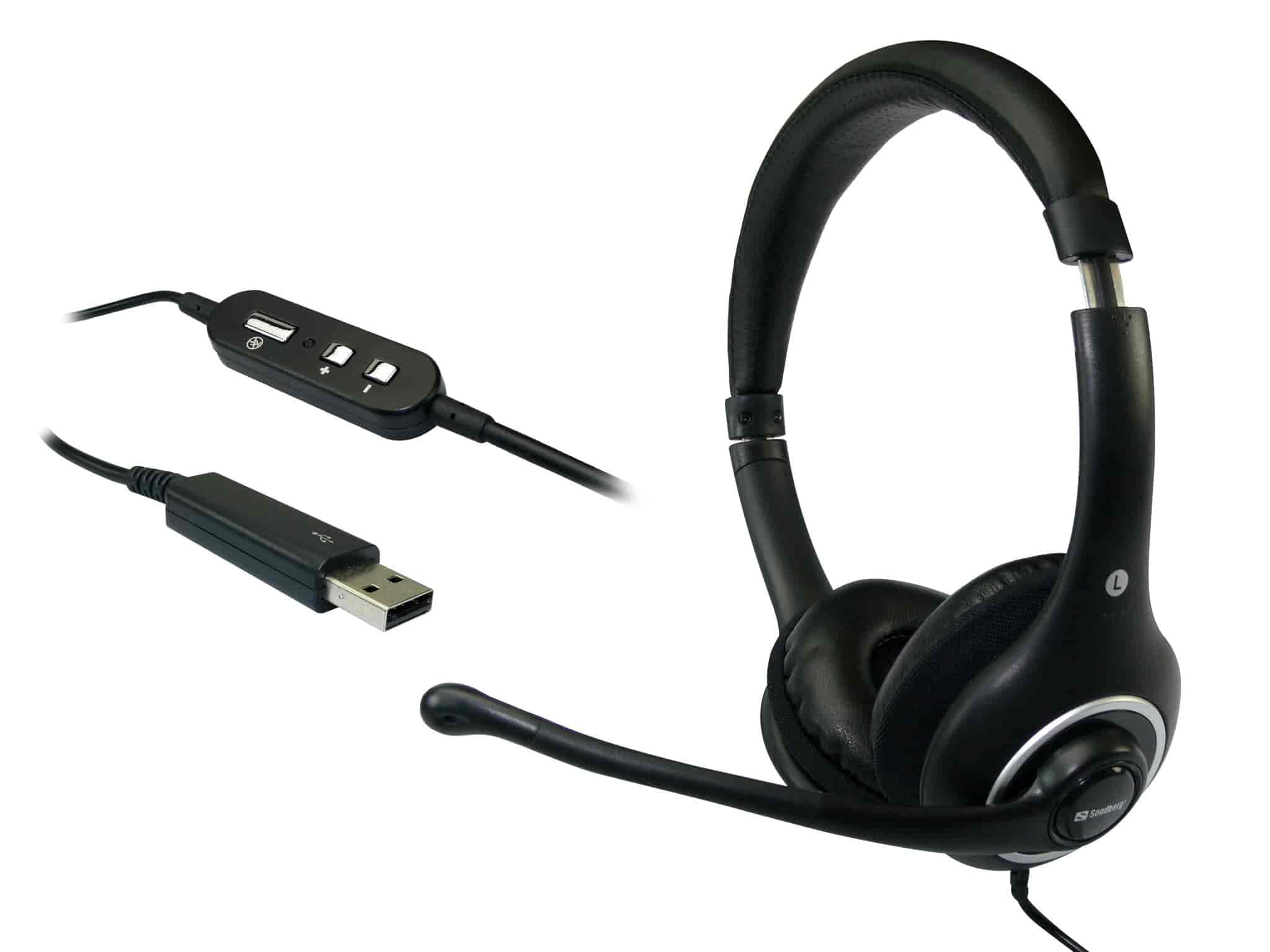 Headset with USB connector