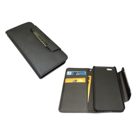 Sandberg Flip wallet iPhone 6 BlackskinKeep your phone protected and your credit cards and notes safe in the Sandberg Phone Wallet. All you need, well organized and always at hand.Sandberg