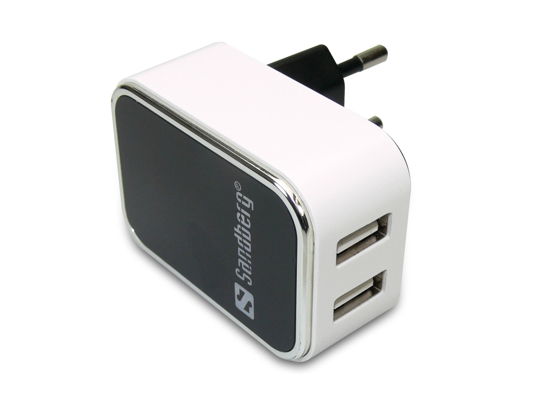 Sandberg AC Charger Dual USB 2.4+1A EUWith the Sandberg AC Charger Dual USB, you’ll always have a charger to hand at home, whether it’syour iPhone, iPad, iPod or another USB device that’s running low on power.Sandberg