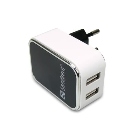 Sandberg AC Charger Dual USB 2.4+1A EUWith the Sandberg AC Charger Dual USB, you’ll always have a charger to hand at home, whether it’syour iPhone, iPad, iPod or another USB device that’s running low on power.Sandberg