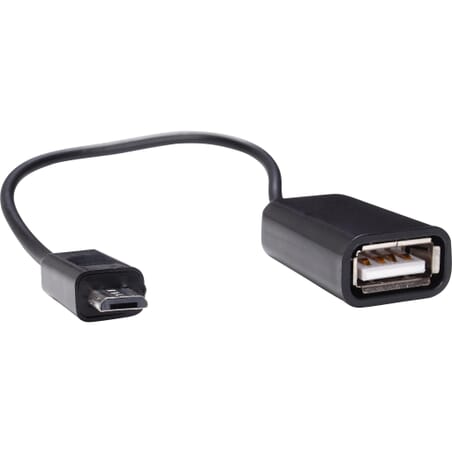 OTG Adapter MicroUSB M - USB FSandbergOpladere og kabler Tilslut USB udstyr direkte til Micro USB stikket på din smartphone eller tablet.