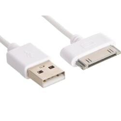 Sandberg USB to 30-pin Charge 5mSandbergOpladere og kabler Med Sandberg USB to 30pin Charge Cable kan du få ladet batteriet op fra PC eller en lader med USB udgang.Kan bruges til iPad 1/2/3, iPhone 3/4/4S og iPod 30pin.