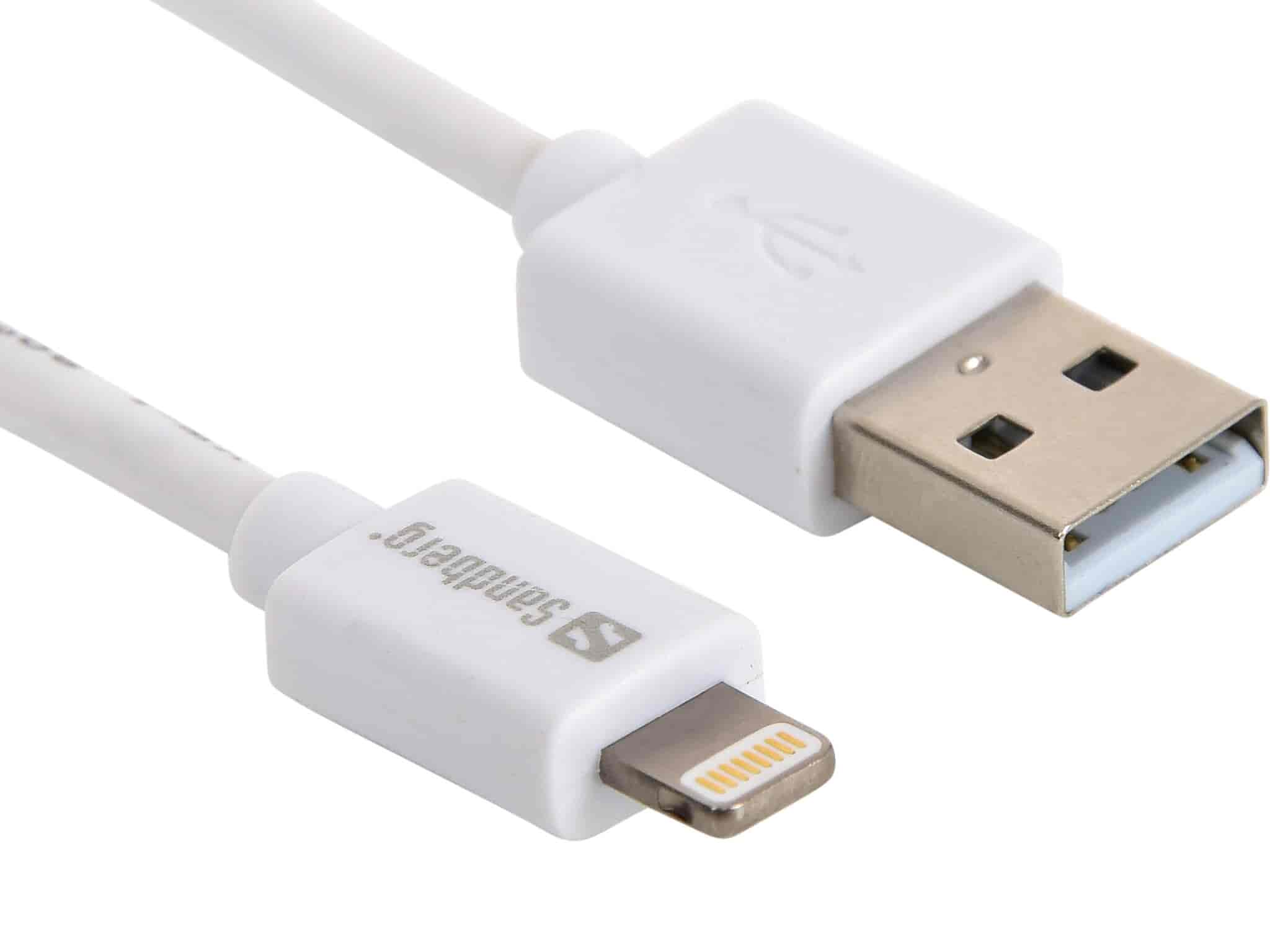 Sandberg USBLightning 1m AppleApprovedSandbergOpladere og kabler Med Sandberg Sync and Charge Cable kan du synkronisere med PC’en og få ladet batteriet op fra PC eller en lader med USB udgang.