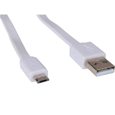 Sandberg MicroUSB Cable Flat 0.15mSandbergOpladere og kabler Med Sandberg Sync and Charge Cable kan du synkronisere med PC’en og få ladet batteriet op fra PC eller en lader med USB udgang.