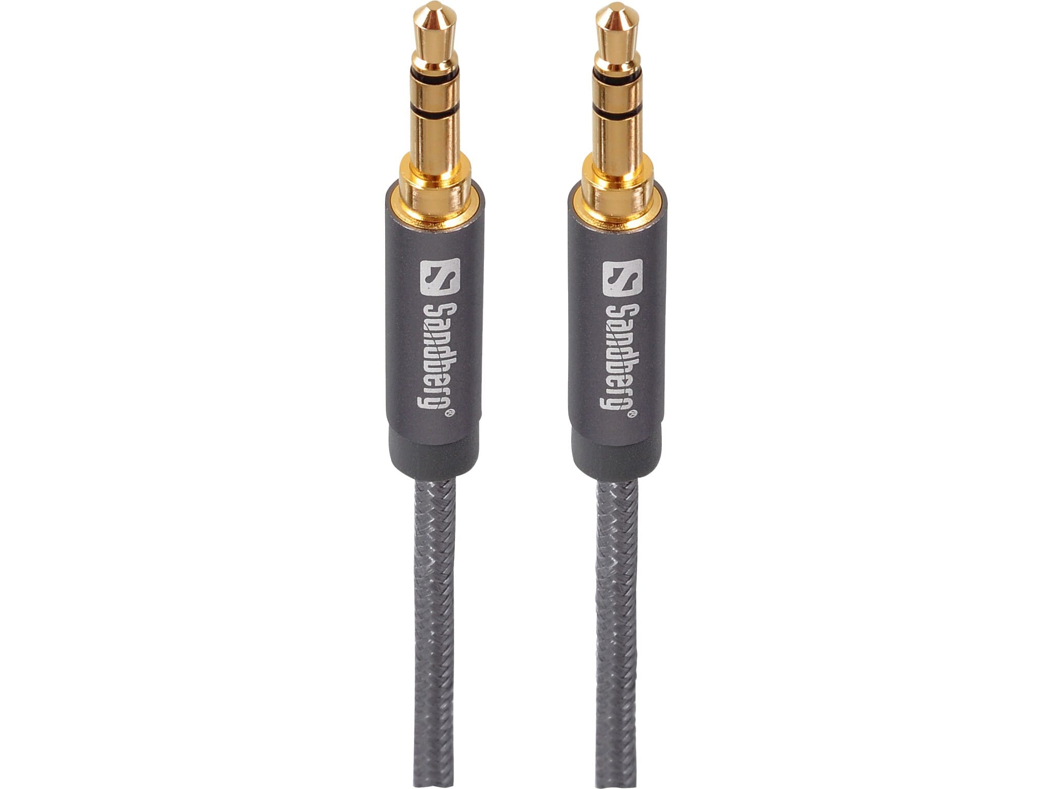 Sandberg Excellence MiniJack Grey 1mConnector cable for connecting a music player or a computer to a set of speakers.Sandberg