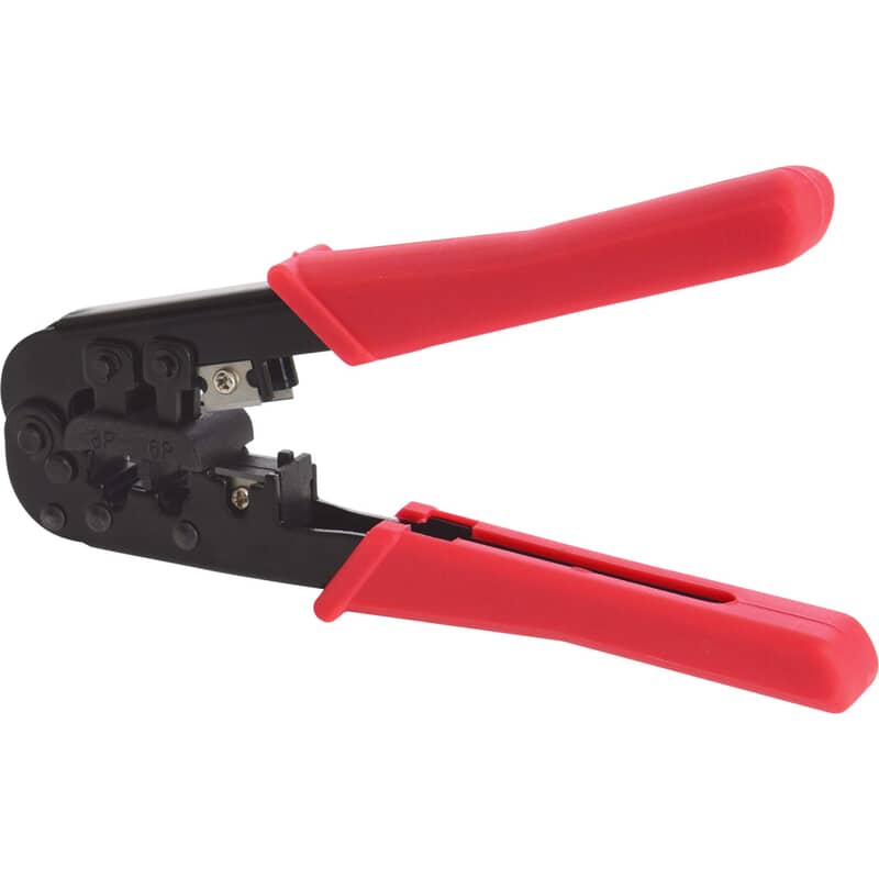 Crimptang til korrekt montering af RJ45 stik på bl.a. netværkskabler. Crimptang til korrekt montering af RJ45 stik på bl.a. netværkskabler.