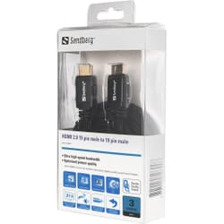 Sandberg HDMI 2.0 19M-19M, 3mWith HDMI you can transfer razor-sharp digital quality sound and images. You can use this cable to connect HDMI devices like your Blu-Ray player or games console to your TV with an HDMI connector.Sandberg