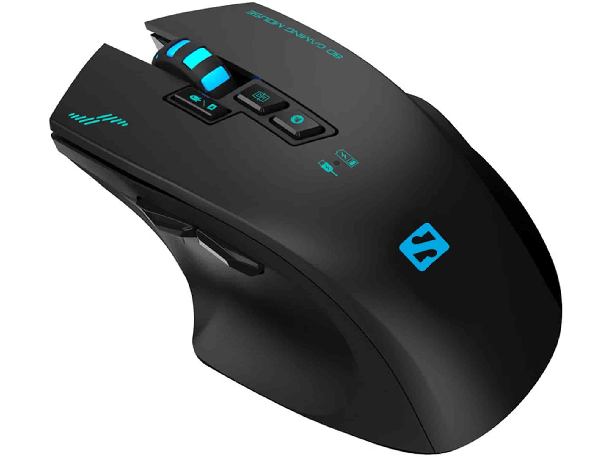 Sniper mouse til gameren - Mus med optisk sensor, 8 knapper, LED lys og fedt scroolhjul. Brug den trådløst eller med kabel.