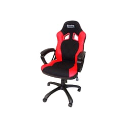 Sandberg Warrior Gaming ChairSandberg Warrior Gaming Chair is perfect for your gaming setup. Sit comfortably in the soft racing seat, rest your arms on the padded armrests and you are ready for hours of gaming. The racer seat can be tilted so you can optimise comfort as you like, and the height is adjustable with a gas lift. The chair can rotate 360 degrees and is built on a solid base. The racer seat comes with gorgeous red shiny PU leather on the sides, and comfortable black fabric in the middle.Sandberg