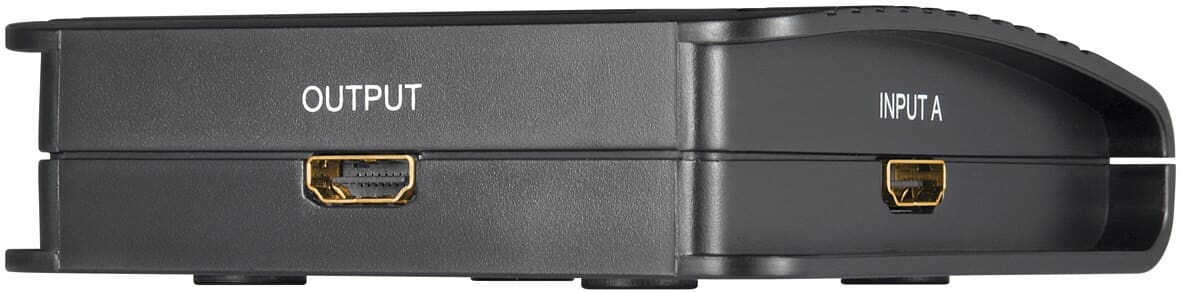 Manual HDMI™ Switch Box 2-1. Connect 2 devices to 1 TV set via HDMI switch.