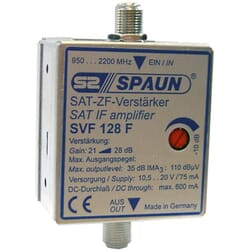 Spaun SVF128F forstærker SAT / parabolsignaler 21 - 28 dB. Justerbar