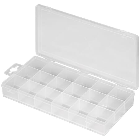 Storagebox with 18 compartments, plastic