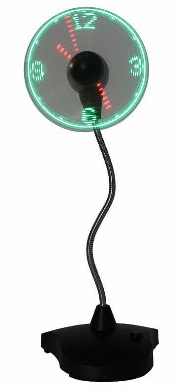 USB Desktop Fan with LED Clock display