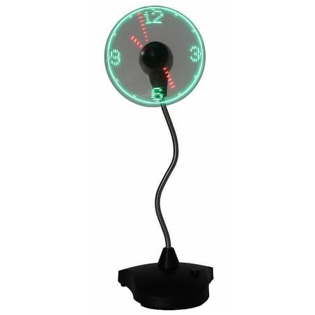 USB Desktop Fan with LED Clock display