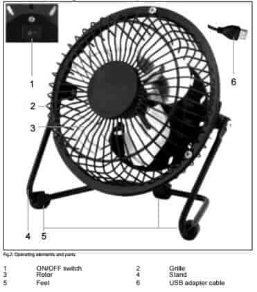 USB Desktop fan - quiet cool breeze.