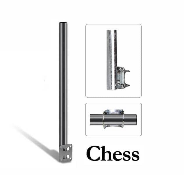 Balkonbeslag til montering på balon/altan gelænder. Beslag til parabol og antenne. Nem, sikker og hurtig løsning.