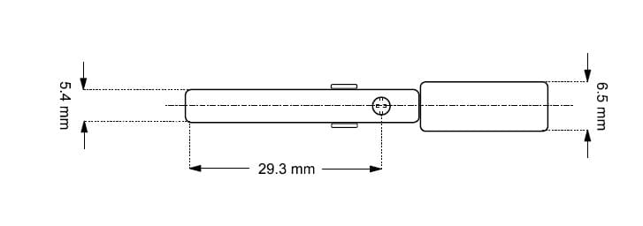 Krokodillenæb med skrue, rød. 45 mm.