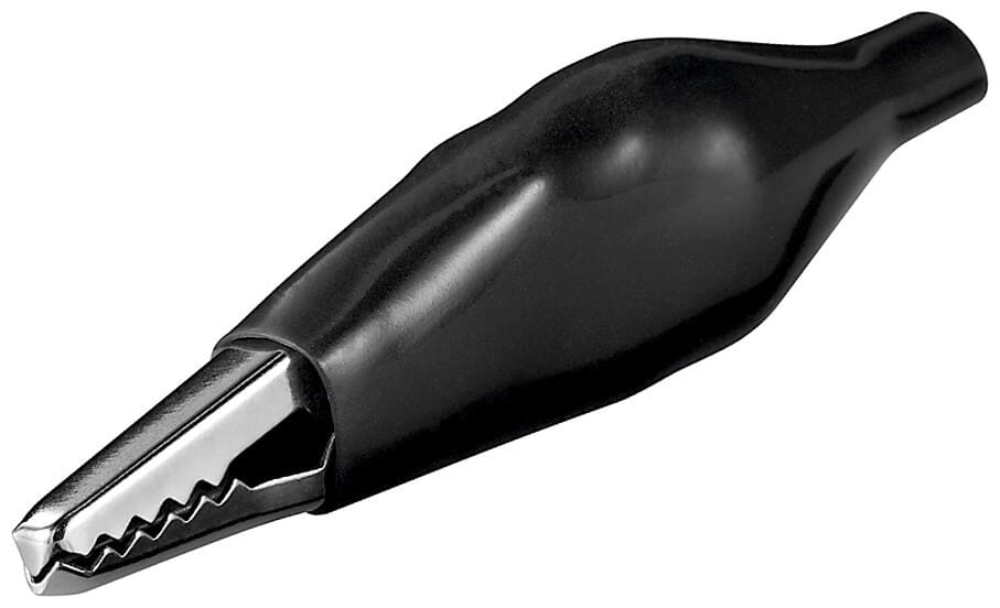 Alligatorclip black, 48 mm.