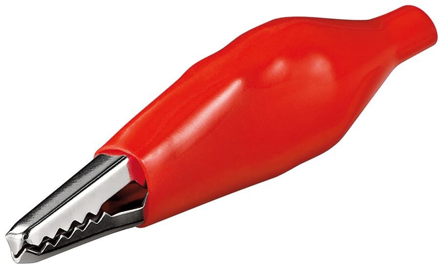 Alligatorclip red, 48 mm.