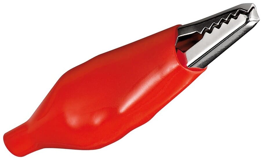 Alligatorclip red, 48 mm.