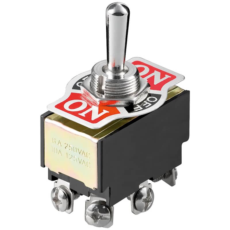 Toggle switch 250 V. 6 A. 2xOn/Off/On Toggle switch 250 V. 6 A. 2xOn/Off/On