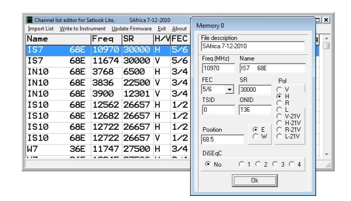 Satlook lite accu - Advanced satellite finder.