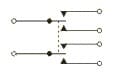 Vippekontakt KNX4 2xON-OFF-ON med metalarm