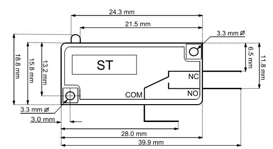 Microswitch toogle switch, standard 5A/250V