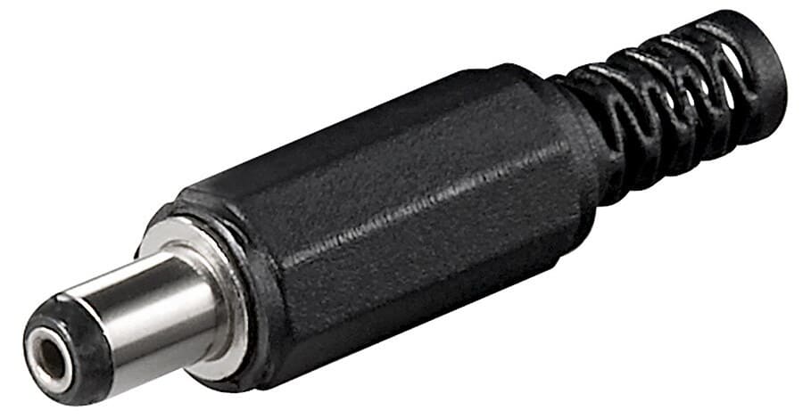 DC plug Ø2,1/Ø5.0 with cable protector