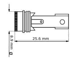 DC jack - female DC connector Ø2.1 mm. / Ø 5.9 mm.