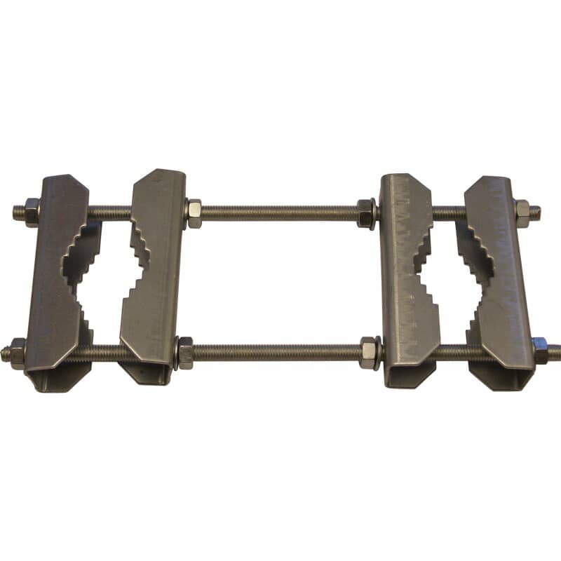Dobbeltclamp rørklemme M8 Ø35-65 mm til antenne og parabol