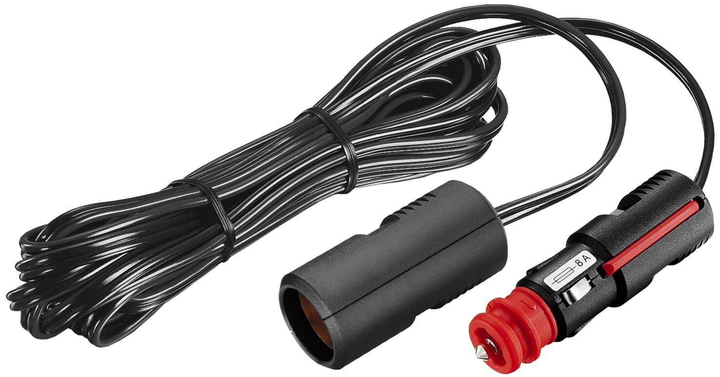 Extensioncable lightersockets 1.8 M. 12-24V / 8A.
