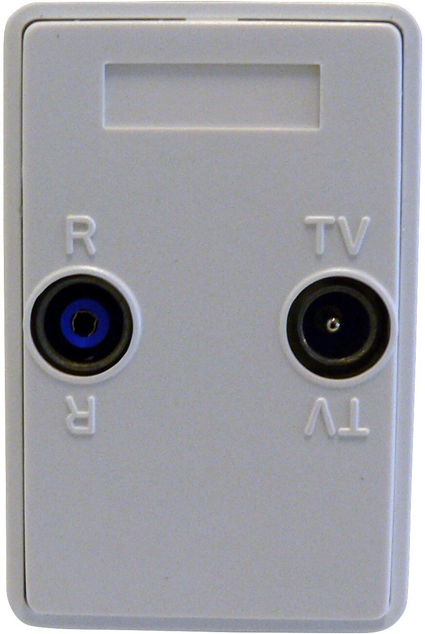 Wall outlet Freja, TV-FM, White