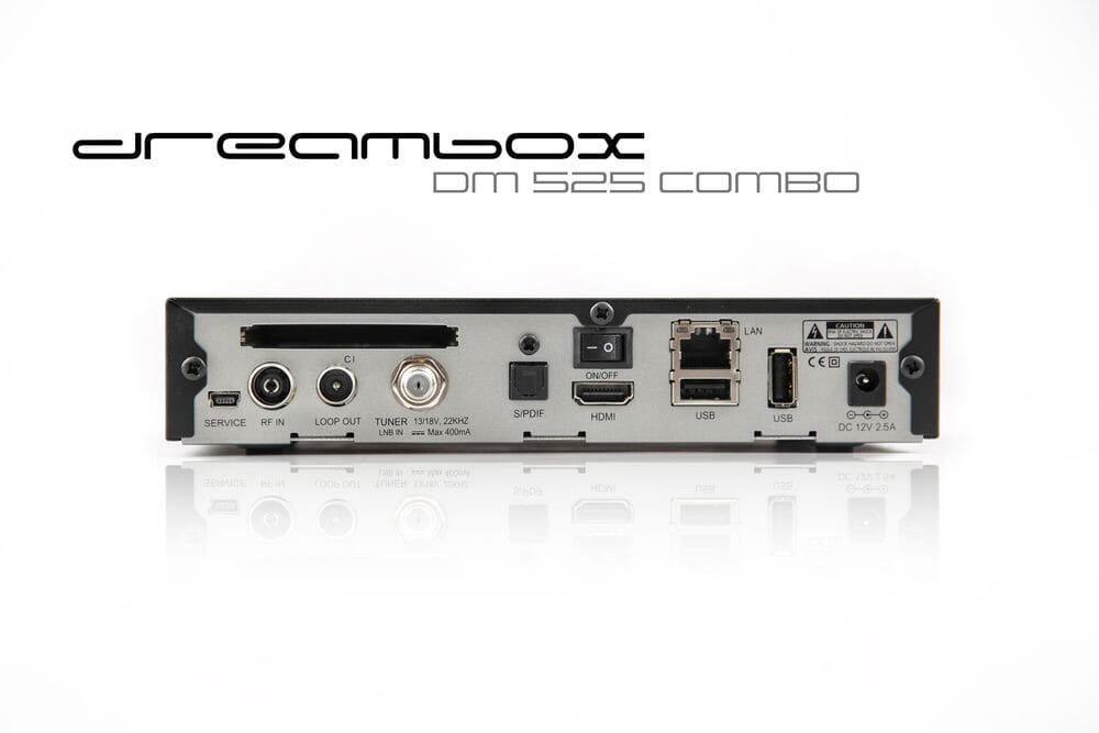 Dreambox HDTV DM525 Combo Parabol, kabel og antenne TV - 1xDVB-S2+1xDVB-C/T2 tuner