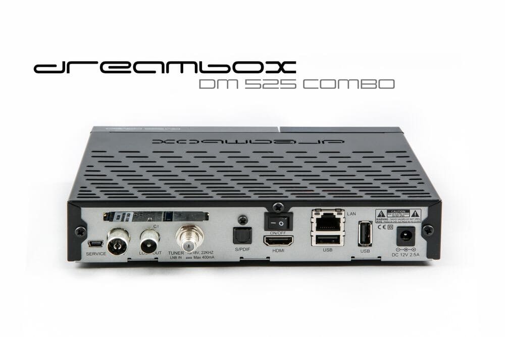 Dreambox HDTV DM525 Combo Parabol, kabel og antenne TV - 1xDVB-S2+1xDVB-C/T2 tuner