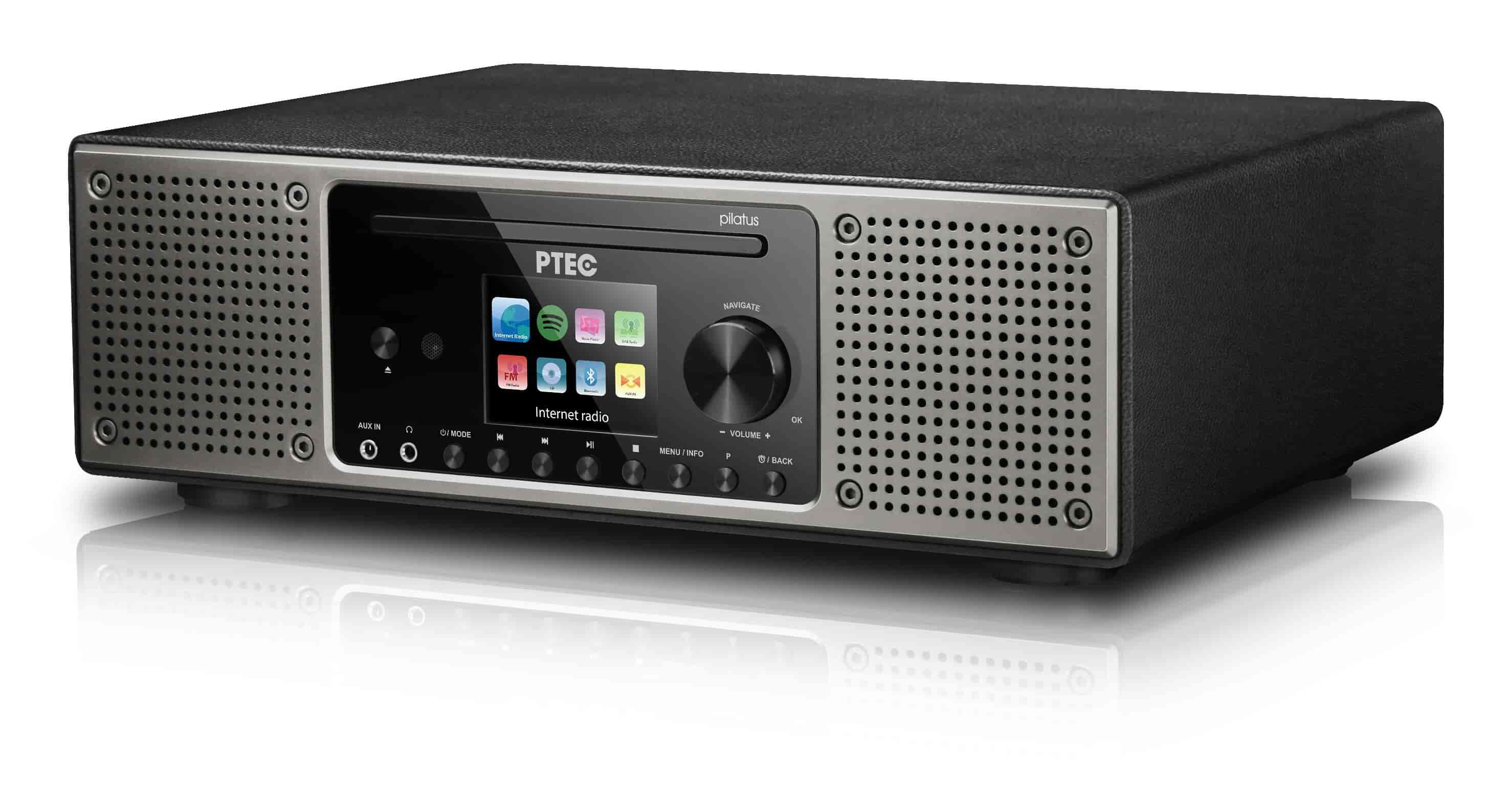 PTEC Pilatus II digital radio - DAB+, FM, MP3, CD, Internetradio, Spotify, UPnP, DLNA. Stor lyd-Lækkert design.