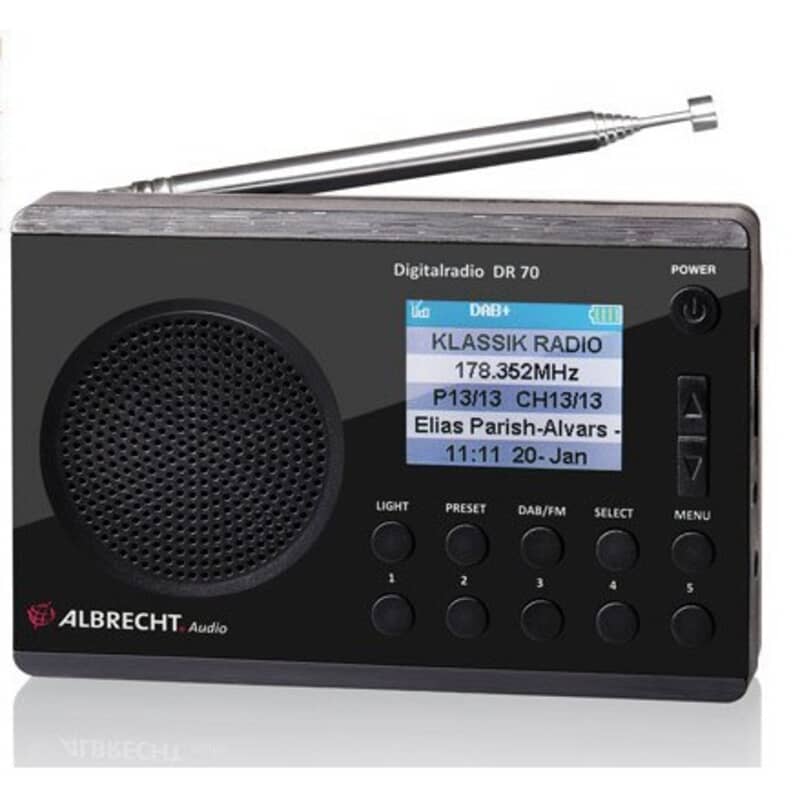 DAB+ Radio DR70. Superkompakt DAB+ radio og FM radio. Batteridrevet eller via stikkontakt DAB+ Radio DR70. Superkompakt DAB+ radio og FM radio. Batteridrevet eller via stikkontakt