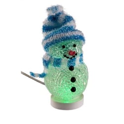 Decorative snowman with LED light.