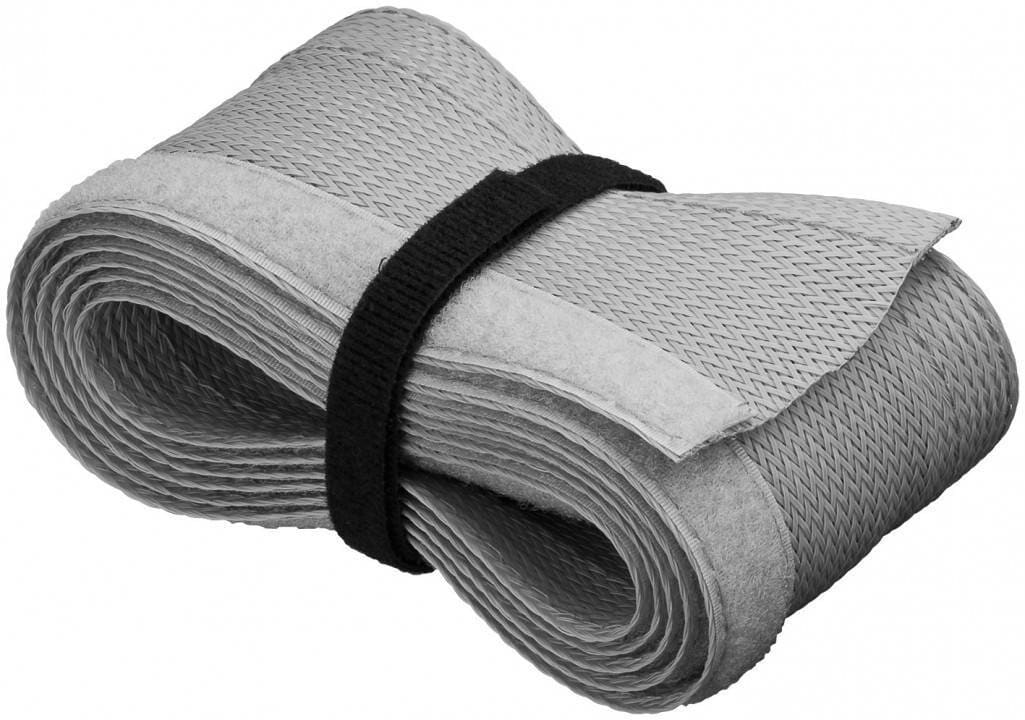 Kabelstrømpe med velcro lukning, grå.