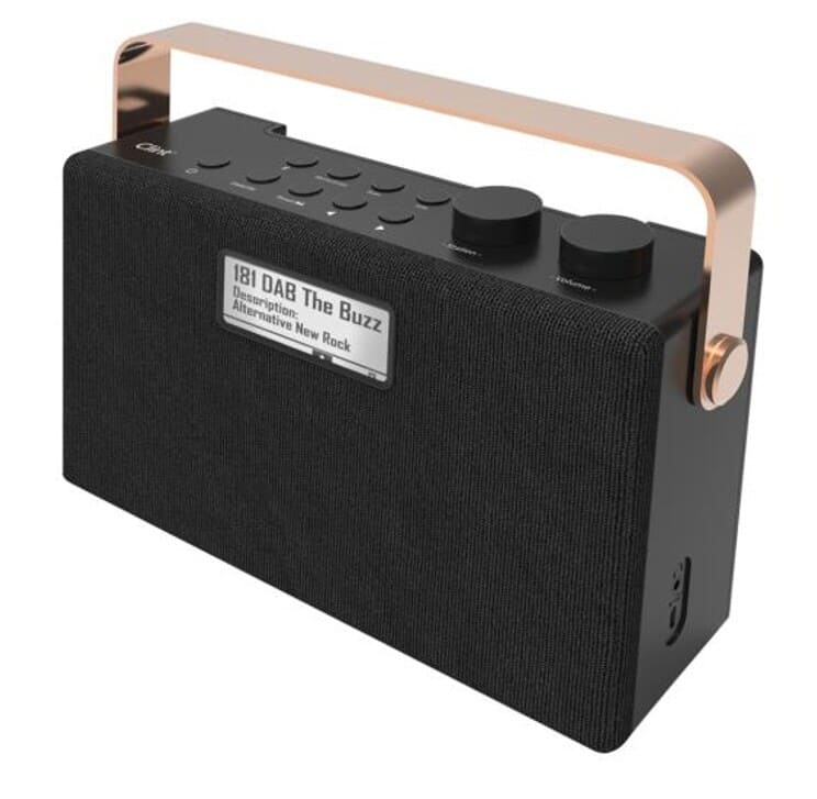 Clint F7 DAB+ / FM stereo radio with Bluetooth. Black.