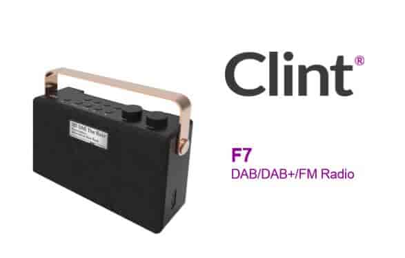 Clint F7 DAB+/FM stereo bord radio med Bluetooth. Sort.