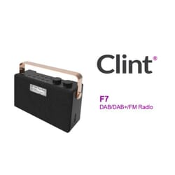 Clint F7 DAB+ / FM stereo radio with Bluetooth. Black.