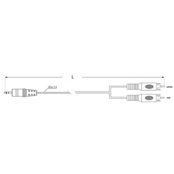 MiniJack 3.5 mm 2x RCA adapter cable Pro quality.