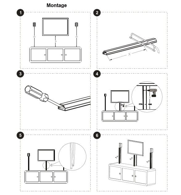 Cable tray aluminum, white 1100 mm. - 50 mm.
