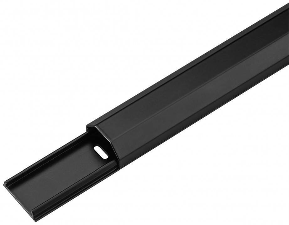 Cable tray / wireduct  33 mm. 1.1 meter aluminum, color black