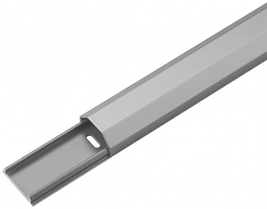 Cable tray / wireduct  33 mm. 1.1 meter aluminum, color silver