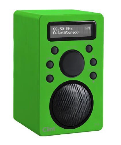 Smart transportabel DAB radio med bluetooth - lyt til musik fra din smartphone via bluetooth. Neongrøn.Clint F4 DAB+