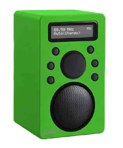 Smart transportabel DAB radio med bluetooth - lyt til musik fra din smartphone via bluetooth. Neongrøn.Clint F4 DAB+